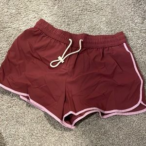 Burgundy shorts